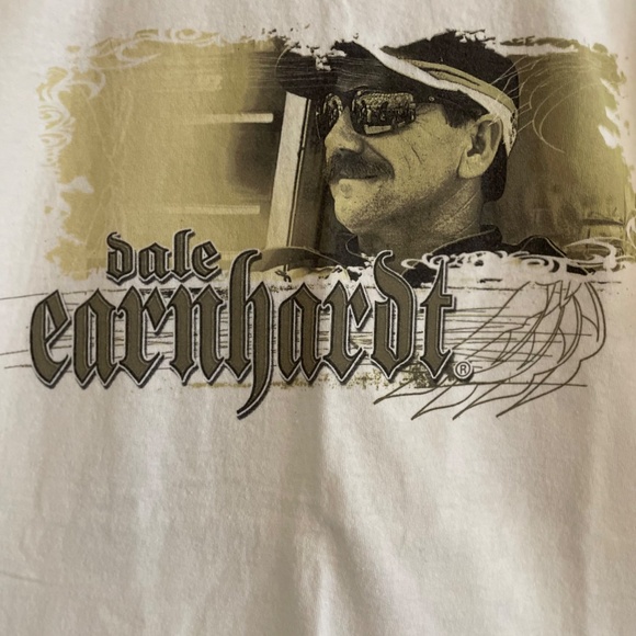 Dale Earnhardt white cotton T size L - Picture 2 of 5